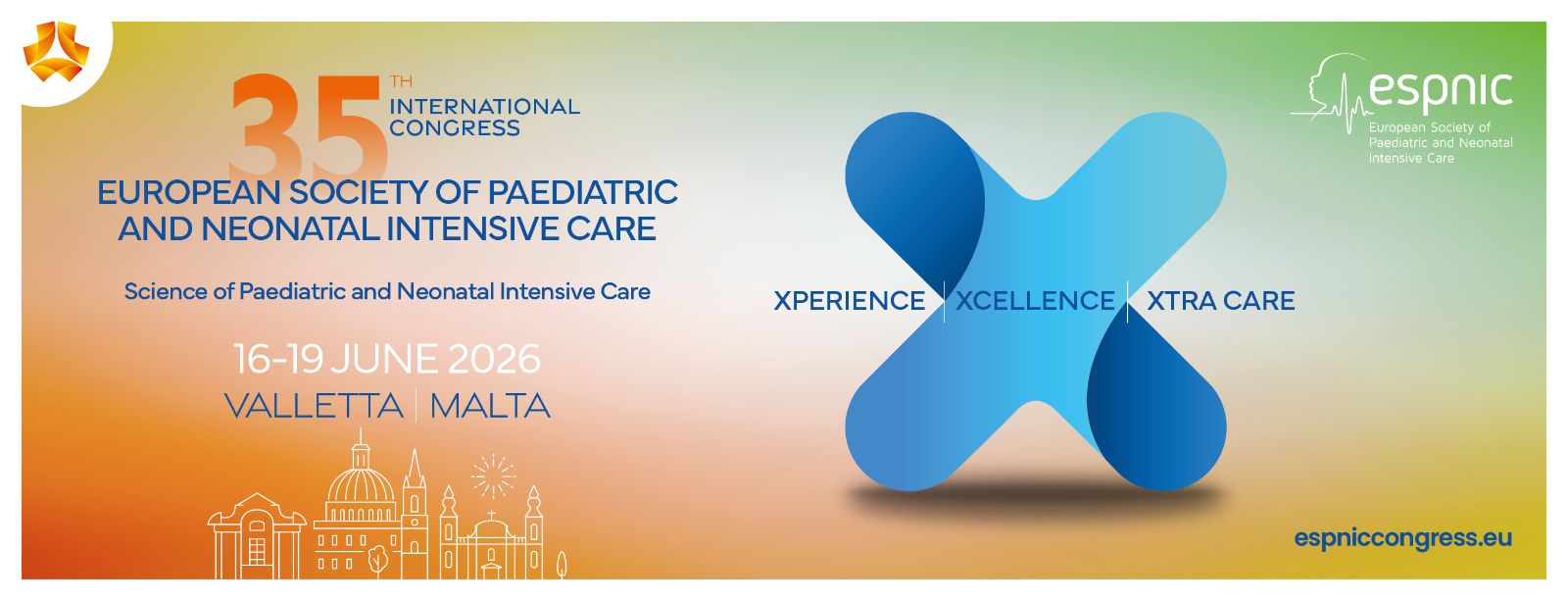 <p>ESPNIC 2026<br />
35th International Congress of European Society of Paediatric and Neonatal Intensive Care</p>
