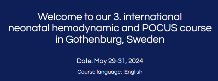 <p>3rd International Neonatal Hemodynamics and POCUS Course 2024, in Gothenburg, Sweden </p>
